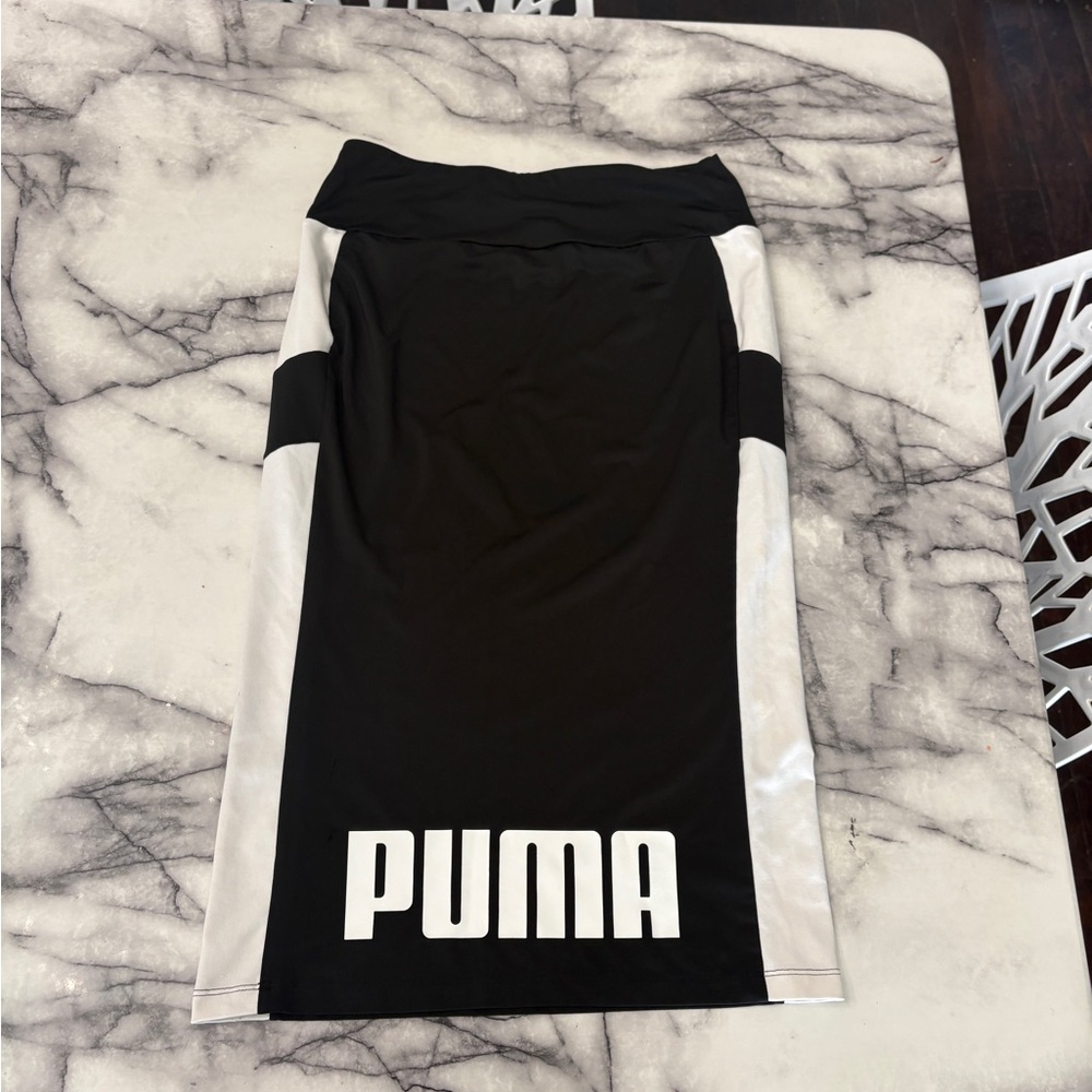 Puma Black and White Athletic Pencil Skirt